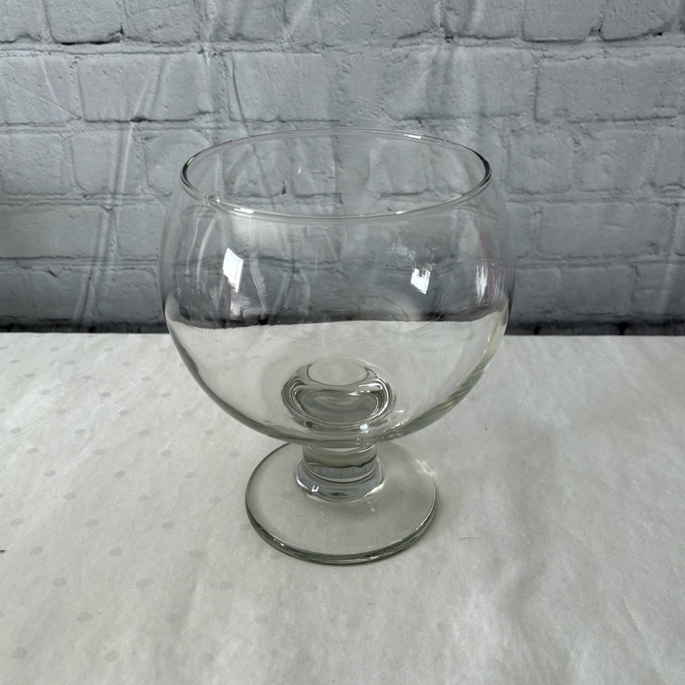 Clear Large Glass Goblet Pedestal Bowl Candy Nuts etc